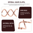 thumbnail image 3 of 20 pinzas espirales para el pelo, accesorios de peinado para mujeres y niñas, color oro rosa., 3 of 6