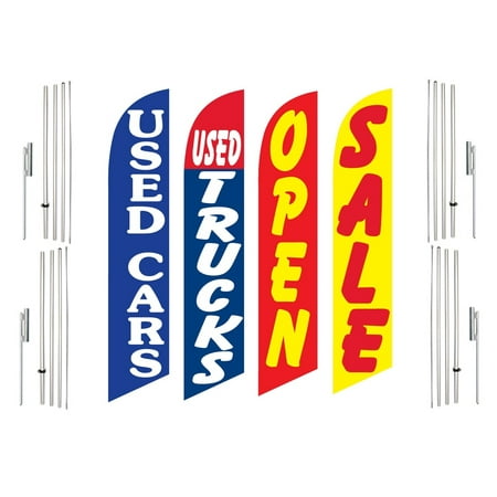 4 Swooper Flags With 4 Pole Kits Used Cars Used Trucks Open Sale