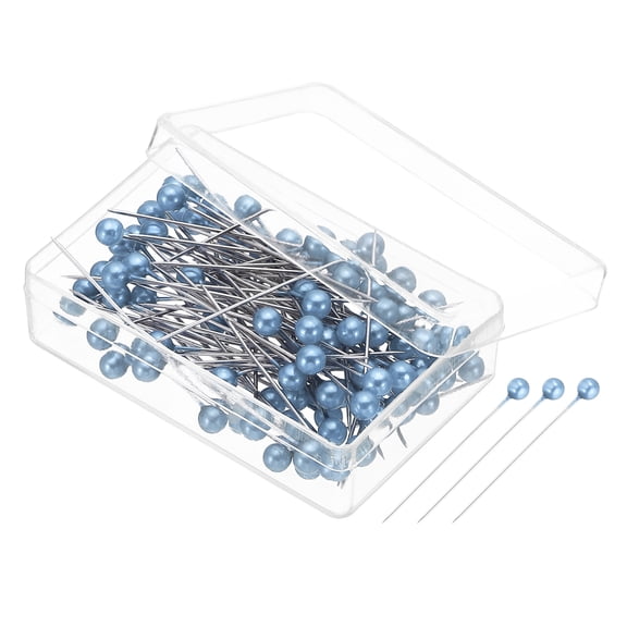 Uxcell Sewing Pins, 1.5" Straight Pin with Plastic Pearlized Ball Head, Sky Blue 500 Pcs