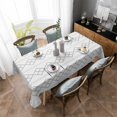 thumbnail image 4 of Grey Boho Rectangle Tablecloth, Vintage Ethnic Tribe Abstract Art Waterproof & StainResistant Tablecloth, Washable Oil-proof Table Cover for Dining/Party/Wedding/Camping/Buffet 52x70 In, 4 of 9