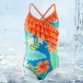 thumbnail image 2 of TOOYOU Girls One-Piece Swimsuit Kids Bathing Suit Swimwear Sweet Girl Swimsuits For Size 3-4 Years Orange, 2 of 3
