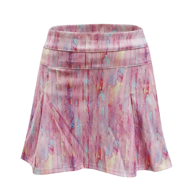 JDEFEG School Girl Skirts for Women Women s Print Tennis Skirt