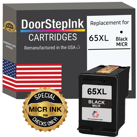 Remanufactured DoorStepInk High Yield Ink Cartridge for HP 65XL N9K04AN Black MICR