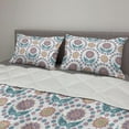 thumbnail image 2 of Paisley Comforter & Sham Bedding Set, Middle Eastern Shabby Leaves Traditional Folk Floral Motif with Mandala Culture, 3 pcs Duvet Set Microfiber Filling Quilt, 5 Sizes, Multicolor, by Ambesonne, 2 of 4