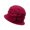 Red, variant on Women's Wool Felt Basin Hat with Flower, Warm Winter Cloche Hat for Outdoor, Windproof Mother Hat for Travel, Work, and Daily Winter Wear Black