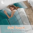 thumbnail image 4 of Green Brown Duvet Cover Set Kal King Size, Gradient Wood Grain Farmhouse Retro Striped 4 Piece Soft Microfiber Bedding Set with 1 Duvet Cover, 1 Flat Sheet, 2 Pillowcases, 4 of 9