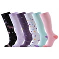 thumbnail image 2 of OUSITAID 6 Paires de Chaussettes de Compression pour Femmes, 2 of 6