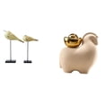 thumbnail image 1 of Figuras modernas de pájaros de madera y esculturas de animales en miniatura para decoración creativa del hogar, colecciones de escritorios, dormitorio, 1 of 8