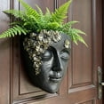 thumbnail image 6 of Rirozkan Resin Face Planter, Wall Mounted Head Shaped Flower Pot for Outdoor Garden Landscape Patio Living Plants Decor, 6 of 8