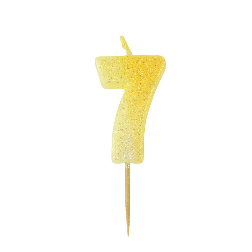 Party Time Stars Number 7 Birthday Amscan Celebration Candle on a Stick #7 