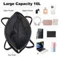 thumbnail image 4 of Bolso de mano Utenwat, tamaño grande, piel vegana negra, para mujer, 16 L, 4 of 6