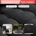 VECUKTY XL 29IN Lawn Lounge Fabric, Ergonomic Oversized Zero Gravity