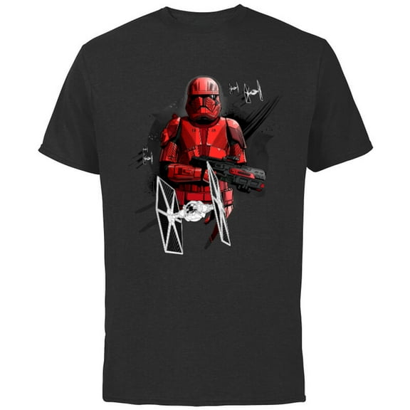 Star Wars The Rise of Skywalker Red Trooper Universe - Short Sleeve Cotton T-Shirt for Adults - Customized-Black