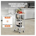 thumbnail image 2 of Stainless Steel Work Table 24x15x40 Inch, Commercial Prep Table with Casters, 2 of 7