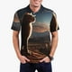 thumbnail image 1 of Balery Pyramid Desert Cat Camisa Polo de Hombre con Estampado, de Manga Corta y Tejido Medio, Camisa Tipo Golf Polo-X-Large, 1 of 6