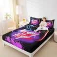 thumbnail image 4 of Manfei Kids Game Console King Sheet Set (4-Piece) Pink Purple Black Sparkling Decor For Boys, 4 of 7
