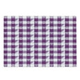 thumbnail image 1 of Plaid Cutting Board, Hearts Ying Yang Pattern Sign of Peace Pax Cultura Theme, Decorative Tempered Glass Cutting and Serving Board, Large Size, Magenta Lavender White, by Ambesonne, 1 of 1