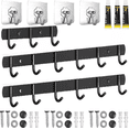 thumbnail image 1 of Ganchos Percheros para Ropa de Pared De Acero Inoxidable, Kit 7pcs Ganchos Negro, Plata, 1 of 5