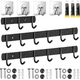 thumbnail image 1 of Ganchos Percheros para Ropa de Pared De Acero Inoxidable, Kit 7pcs Ganchos Negro, Plata, 1 of 5