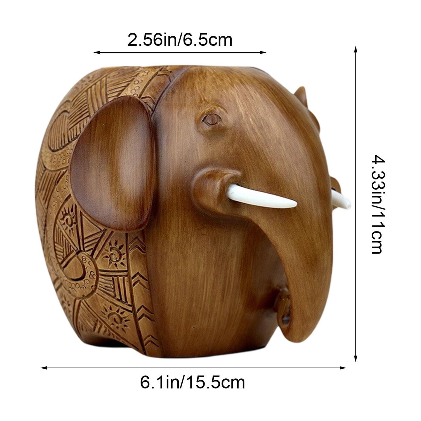 Inerposs Stylish Pen Holder, Cute Elephant Desk Decoration, Teacher's Day Gift, Student Prize, Office Organizer, Elegant Study Accessory