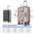 thumbnail image 3 of Cauagu Cartoon Donuts Print Travel Luggage Cover,Travel Dust-proof Suitcase Cover Softside Suitcase Protector for 18-32inch,Not Included Suitcase, 3 of 8