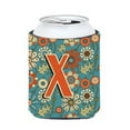 thumbnail image 1 of Carolines Treasures CJ2012-XCC Letter X Flowers Retro Blue Can & Bottle Hugger, 1 of 1