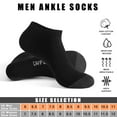 thumbnail image 6 of LWFBDTK Men's Athletic Ankle Socks, 6-Pairs, Breathable Socks for Running & Training, Size M (6.5-8.5), Black, 6 of 9