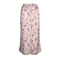 thumbnail image 7 of ClodeEU Women's Satin Print Elastic Waist Maxi Skirt,Casual Long Skirt ,Lounge Slim Skirt Pink,Womens Plus XXL, 7 of 7