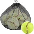 thumbnail image 5 of Yellow Sports Practice Softballs, 12-inch Official Size And Weight Softball, Unmarked & Leather Covered Training Ball For Games, Practice1pcyellow, 5 of 5