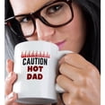 thumbnail image 2 of 3drose, Image of a Fire with Text of Caution Hot Dad, 15oz Mug, 2 of 6