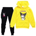 thumbnail image 1 of Kuromi Kuromi traje para niños ropa de primavera y otoño niñas con capucha sudadera fina pantalones 2223, 1 of 1