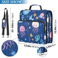 thumbnail image 2 of FORMRS Zipper Binder with Shoulder Strap 2-inch Ring 500 Sheet Capacity File Bag, Light Pink Jellyfish, 2 of 5