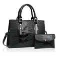 thumbnail image 1 of Bolsos De Mano A La Moda Con Cremallera Para Mujer 2pcs Xtellar negro, 1 of 4