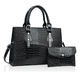 thumbnail image 1 of Bolsos De Mano A La Moda Con Cremallera Para Mujer 2pcs Xtellar negro, 1 of 4