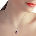 thumbnail image 3 of Galaxy Gold 14K White Gold 2.8 Carat Natural Amethysts Pendant Necklace - February Birthstone - Peace & Wisdom - 16" to 24" - Fine Jewelry for Women, 3 of 3