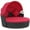 Red, variant on Outsunny Patio Lounge Chair with Cushioned Round Sofa Bed - Set of 4, Red