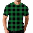 thumbnail image 2 of Blczomt Crewneck T Shirts Men Short Sleeve Green Oversized Tees Casual Big and Tall Waffle Polka Dot Men's Tops, 2 of 6