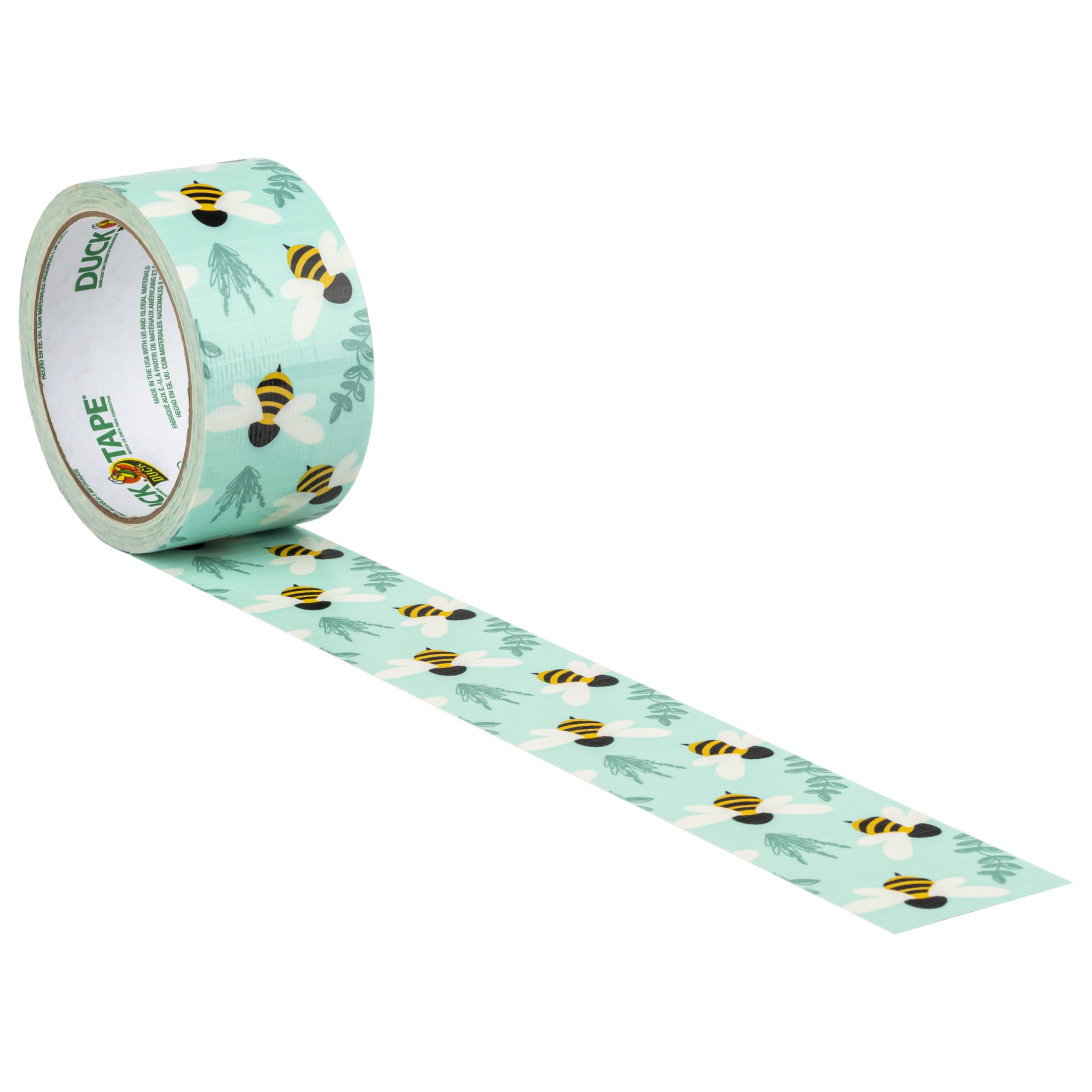 (3 pack) Printed Duck Tape Brand Duct Tape, 1.88 in. x 10 yd., Botanical Bees