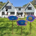 thumbnail image 2 of Comedero para pájaros al aire libre baño de baño de pájaros metal lindo adorno resistente con estación de riego de estaca para el jardín del jardín Rosa, 2 of 8