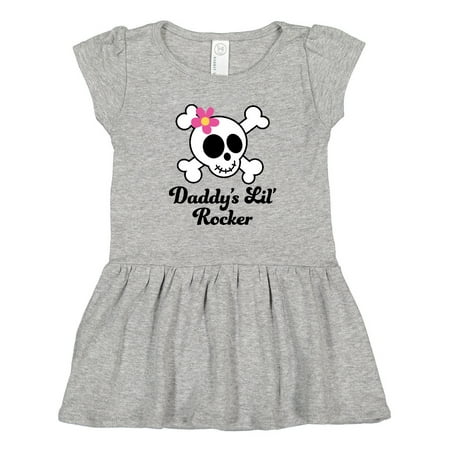 

Inktastic Daddy s Little Rocker Skull Gift Toddler Girl Dress