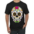 thumbnail image 1 of Wild Bobby Day Of The Dead Sugar Skull Pop Culture Men Graphic Tee, Black, X-Large, 1 of 5