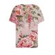 thumbnail image 4 of Fiudx Liquidación de Ahorros de Verano Blusa de Manga Corta Estampada a La Moda para Mujer, Blusas Informales con Cuello En V, 4 of 5