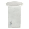 thumbnail image 2 of Moe's Home Collection Grace 14" Round Solid Marble Accent Table in White, 2 of 4