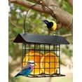 thumbnail image 2 of Durable Roof Top Bird Parrot Suet Reusable Feeder for Outside Garden Yard Patio Hanging Metal Suet Cake Holder Squirrel Proof Weatherproof for Wild Hummingbird Woodpecker Single Suet Cage, 2 of 12