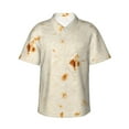 thumbnail image 1 of Fotbe Pita Tortilla Camisa Hawaiana para Hombre Unisex – Camisa Casual de Verano con Botones de Manga Corta de Algodón y Lino,3X-Large, 1 of 7