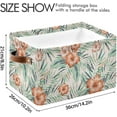 thumbnail image 4 of GZHJMY Hibiscus Flower Storage Baskets Rectangle Foldable Canvas Fabric Organizer Storage Boxes with Handles for Home Office Decorative Closet Shelves Clothes Storage, 4 of 7