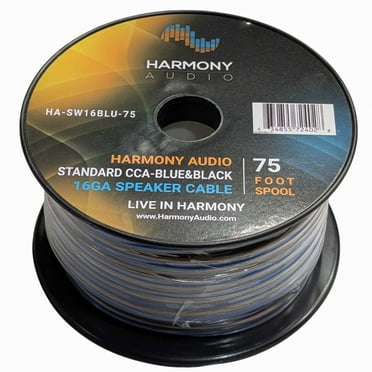 Cavo Altoparlante Harmony Audio 12 AWG CCA 25 Piedi (7.6 Metri) Colore Blu Opaco