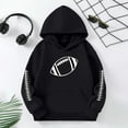 thumbnail image 4 of Weebloom Hoodies For Teen Girls Kids Football Print Boys Pullover Sweatshirt Casual Warm Fleece Hooded Jacket Children Youth Outdoor Sports Lovely Tops Hoodie 3-4 Years, 4 of 4