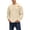 Khaki, variant on Men's Long Sleeve Round Neck Shirt Solid Color Knitted Jacquard Casual Loose Athletic Tops Stylish Pullover Comfort Basic T Shirts