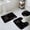 Black, variant on Sage Green Purple Coral Coastal Bath Mat 3 Piece Bathroom Rug Set, Nautical Starfish Beach Non Slip Bath Rug Contour Mat and Toilet Lid Cover, Absorbent Shower Mats Soft Bath Rugs and Mats Sets